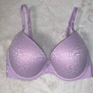 34C (fits like a 32C) Victoria’s Secret PINK animal print push-up bra